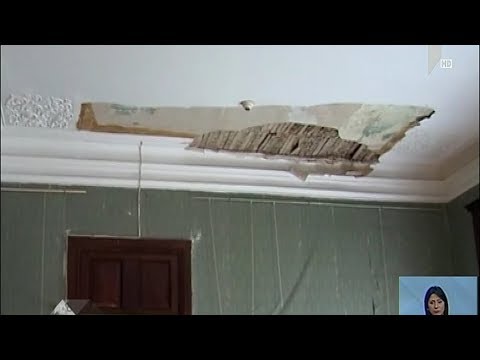 დაზიანებული ჭერი დადიანების სასახლეში