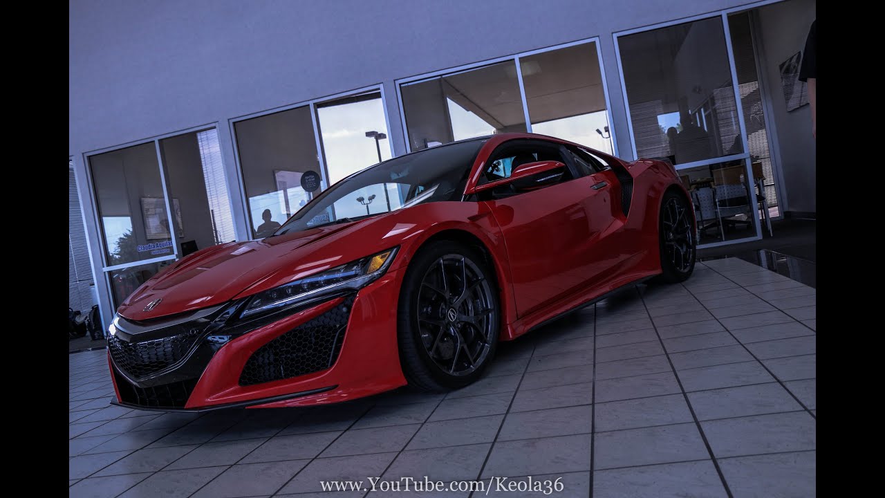 2016 Acura NSX - Up Close, Start Up, Exhaust, and Take off. - YouTube