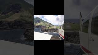 MSFS 2024 | PIPER DAKOTA | DEPARTING SABA | STRONG HEADWIND | RIGHT WING BACK VIEW | SHORTS | 4K