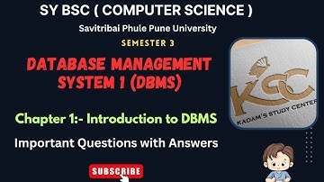 Sy BCS || Sem 3 || DBMS 1 || 1.Introduction to DBMS || Important Questions with Answers || SPPU ||