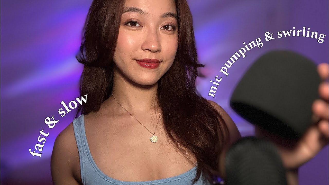 ASMR Slow to Fast Mic Pumping + Swirling 👄 Mouth Sounds + Hand Movements ✋🏼