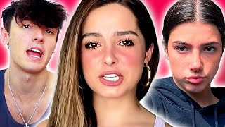 Charli D'Amelio \& Addison Rae UNDER FIRE for Tik Tok drama + Bryce Hall REACTS to breakup comments