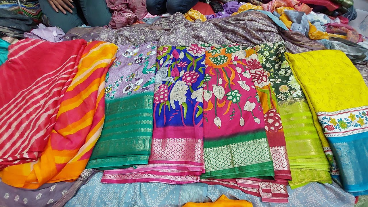 chickpet wholesale branded cut or joint sarees @250rs only| courier available| Bangalore wholesale