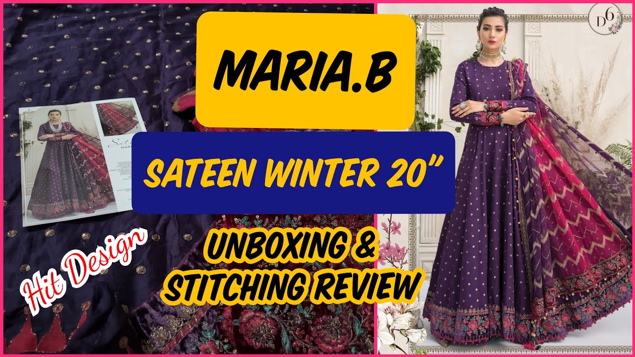 Maria B| Sateen Fall Winter Collection 2020 with Price | UnBoxing ...