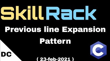 skillrack daily challenge | Previous Line Expansion Pattern | 23-feb-2021