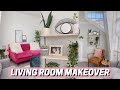 LIVING ROOM MAKEOVER 🌿 before + after