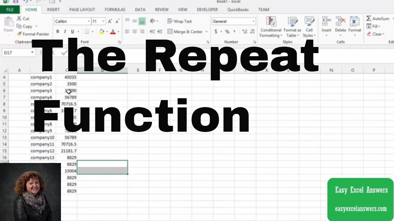 how-to-use-the-repeat-function-in-excel-youtube