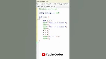 C++ program to swap values of two int variables using third variable ||  #coder #C++