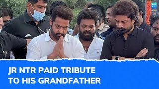 Jr NTR Pays Tribute To NTR On His 101st Birth Anniversary, Visits NTR Ghat