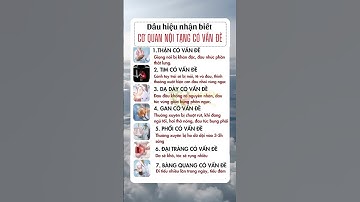 Dấu hiệu nhận biết cơ quan nội tạng có vấn đề