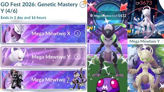 Genetic Mastery😲Free✨️Mega Mewtwo X & Y Reserch in Pokemon Go