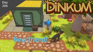 Domesticating Our Very First Doggo on Day 206 (Dinkum Cozy Let's Play)
