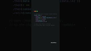Stop nesting .then() in JavaScript #coding #javascript #shorts