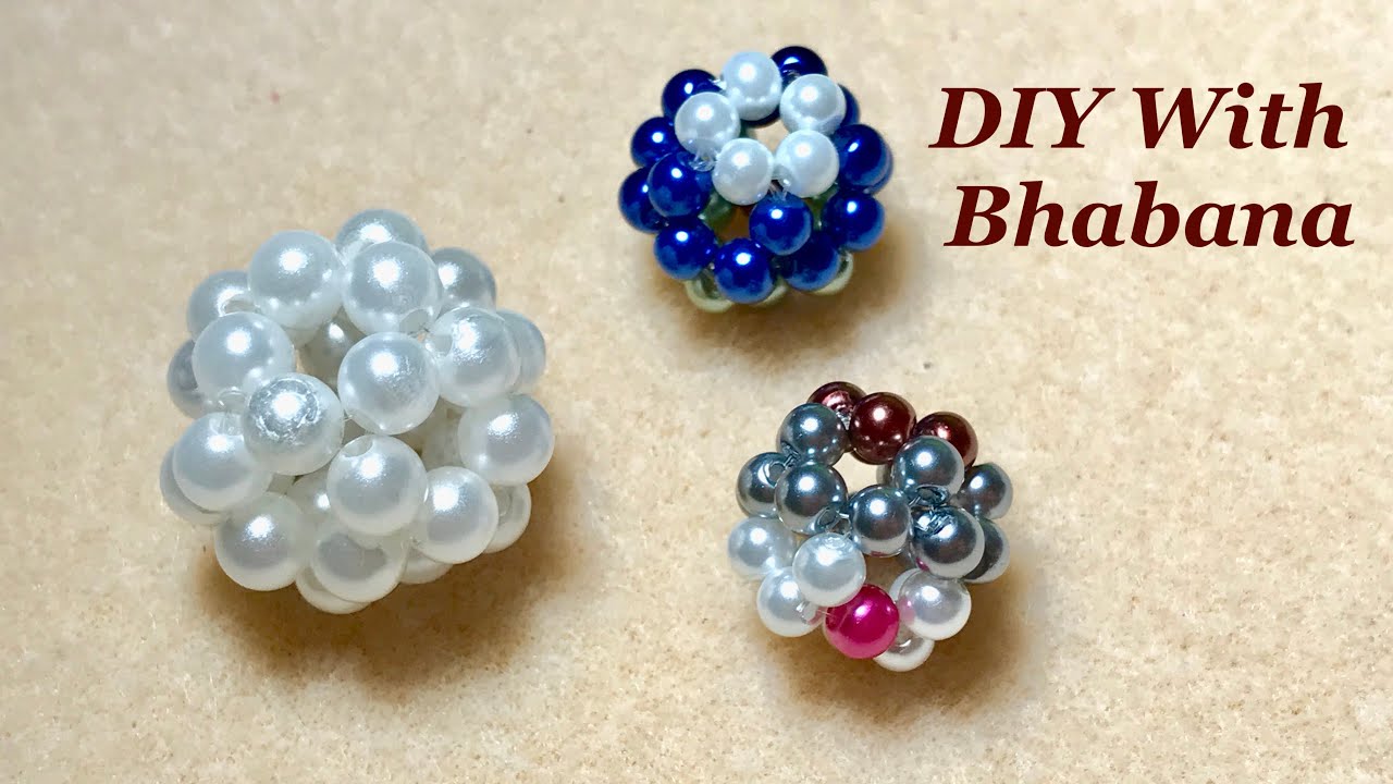 Beaded Ball How to Make Beaded Ball/ DIY Key Chain / Charms YouTube