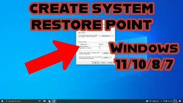 How To Create System Restore Point In Windows 11/10/8/7