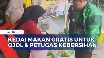 Jumat Berkah, Warung Ini Gratiskan Makanan untuk Para Ojol dan Petugas Kebersihan