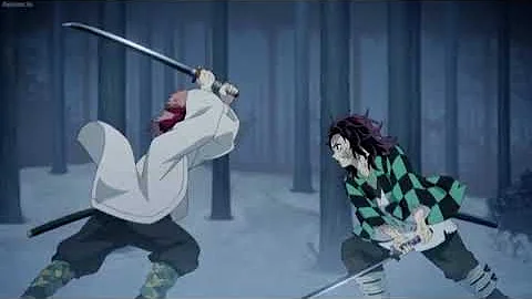 Tanjiro cutting the Rock into Two | Sabito and Makiko | Kimetsu No Yaiba