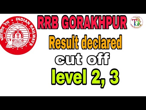RRB GORAKHPUR ZONE Result declared cutoff mark level 2,3 NTPC