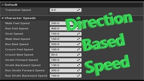 [UE4] Direction Based Speed - Preview