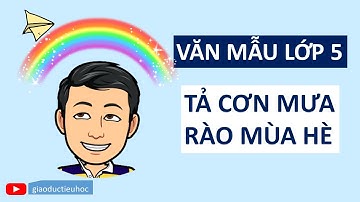Văn mẫu lớp 5 - Tả cơn mưa rào mùa hè
