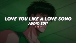 love you like a love song - selena gomez (edit audio) Resimi