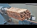 Woodturning - I thought it was risky using this burl !! (no mid roll ads)