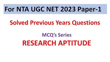 NTA NET Paper 1- 2023 | Practice Revision Questions - Research Aptitude- Part A - Dr Triptii