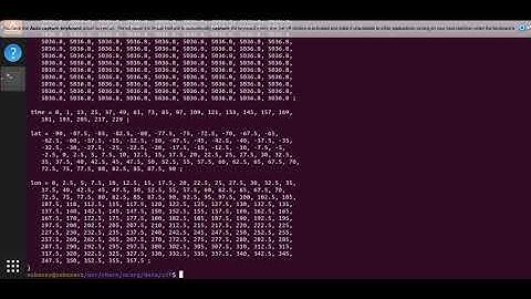 Using ncdump to extract data from netcdf file