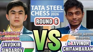 Game of Two Geniuses Javokir Sindarov vs Aravindh Chitambaram In Round 6 of TATA STEEL CHESS 2026