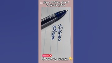 Name "Fathima Aleena" in Cursive Letters |Cursive Writing Quote | Neat Cursive Handwriting