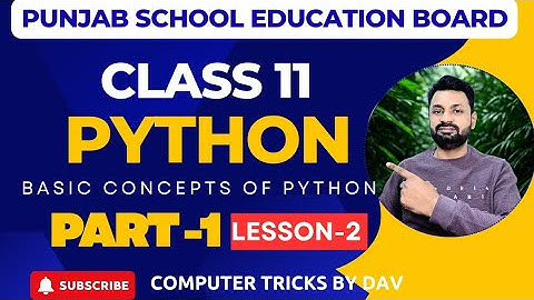Introduction to Python | Python Programming Tutorial | Python For Beginners #computertricksbydav