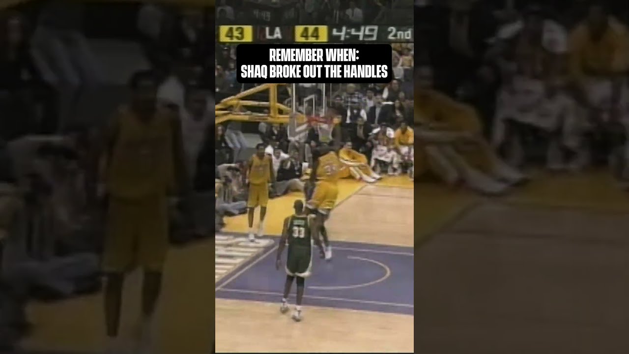 Shaq’s crossover had the arena rockin’ 🗣️ #lakers