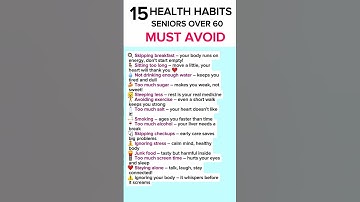 15 Health Habits Seniors Over 60 Must Avoid.#seniorhealth