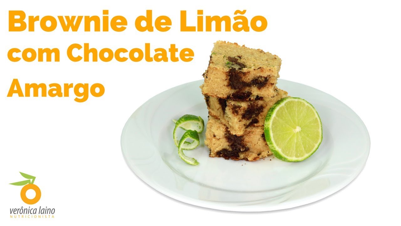 RECEITA: COMO FAZER BROWNIE DE LIMÃO COM CHOCOLATE AMARGO