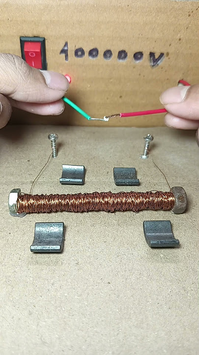Electromagnetic and high voltage current #experiment #tech #shortfeed