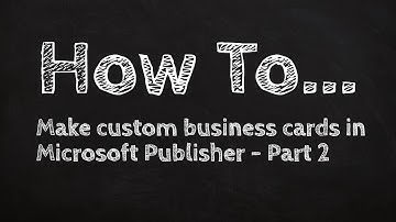 How to make custom business cards in Microsoft Publisher - Part 2