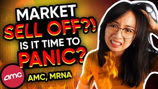 Trading Stock Market Gap Down $AMC $MRNA recap