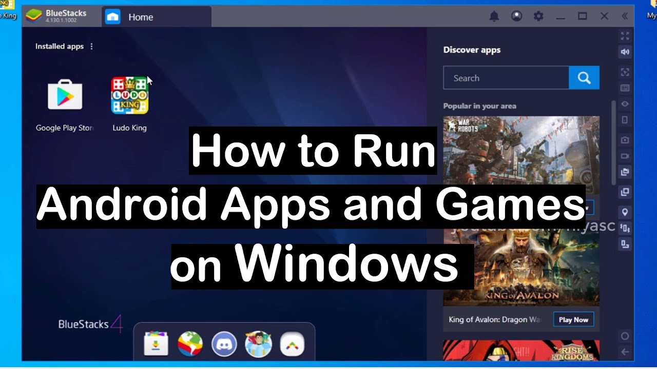 run android apk on windows 10