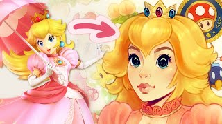 silly animal artist attempts to draw the mario princesses (speedpaint + commentary!)