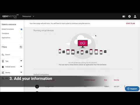 Genymotion SaaS Get started for free!