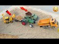 Mini JCB ka Kamaal: Army Truck aur Tractor mein bhari mitti with RC Truck 😲 - Toys Shok TV 