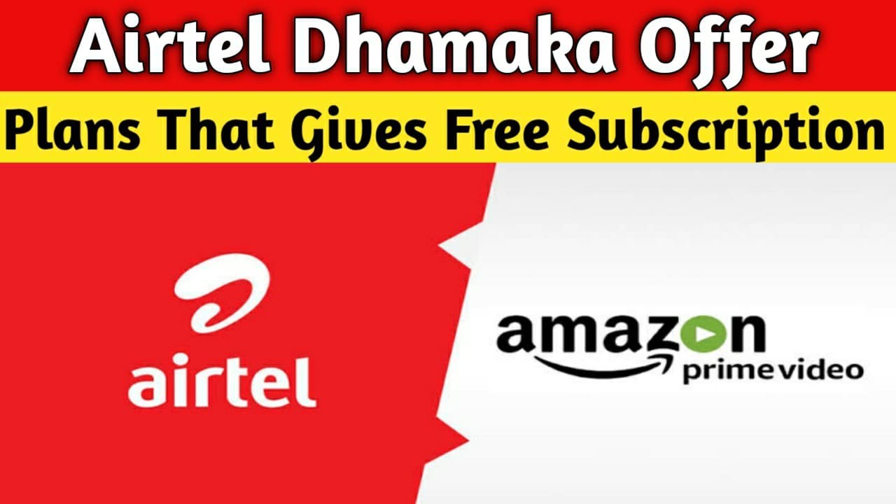 Airtel prepaid recharge plans that give free  Prime Video