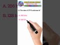 IPv6 Address Size Explained 🔥 | Computer Network MCQ | Important for Exams #shorts