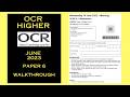 OCR GCSE Maths Higher - May / June 2023 - Paper 6 - Calculator - Worked Solutions / Walkthrough