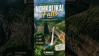 Nohkalikai Falls is the tallest plunge waterfall in India. #meghalaya #waterfall #trending #travel