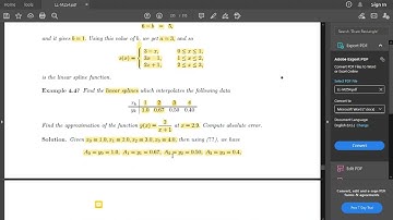 Chapter 4 : Interpolation with Spline Functions + Chapter 5 : Numerical Differentiation p1