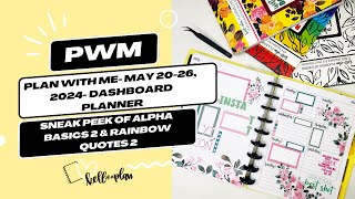 Plan with Me- May 20-26, 2024- Dashboard Planner