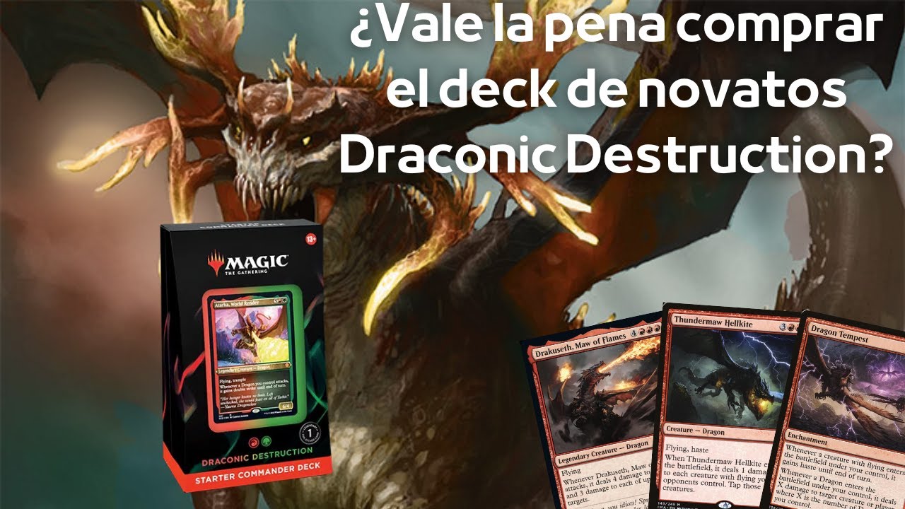 MAZO INICIAL DE COMMANDER - MAGIC THE GATHERING - DESTRUCCIÓN DRACÓNICA ( ESPAÑOL)