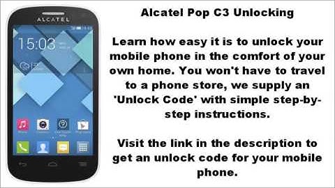 Unlock Alcatel Pop C3 (4033A 4033D 4033X) - SIM ME Lock