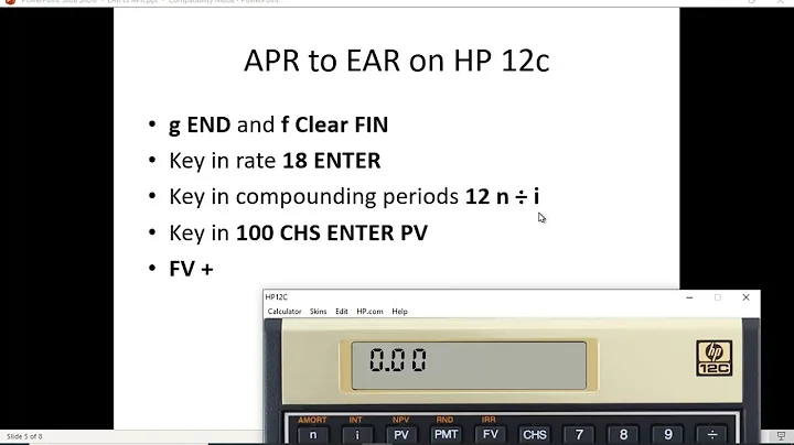EAR vs APR on HP 12c